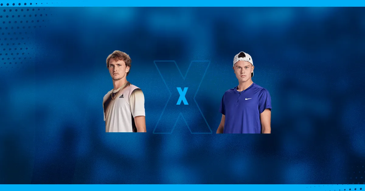 Imagem do Alexsander Zverev e Holger Rune que jogam pelo ATP 1000 Montreal