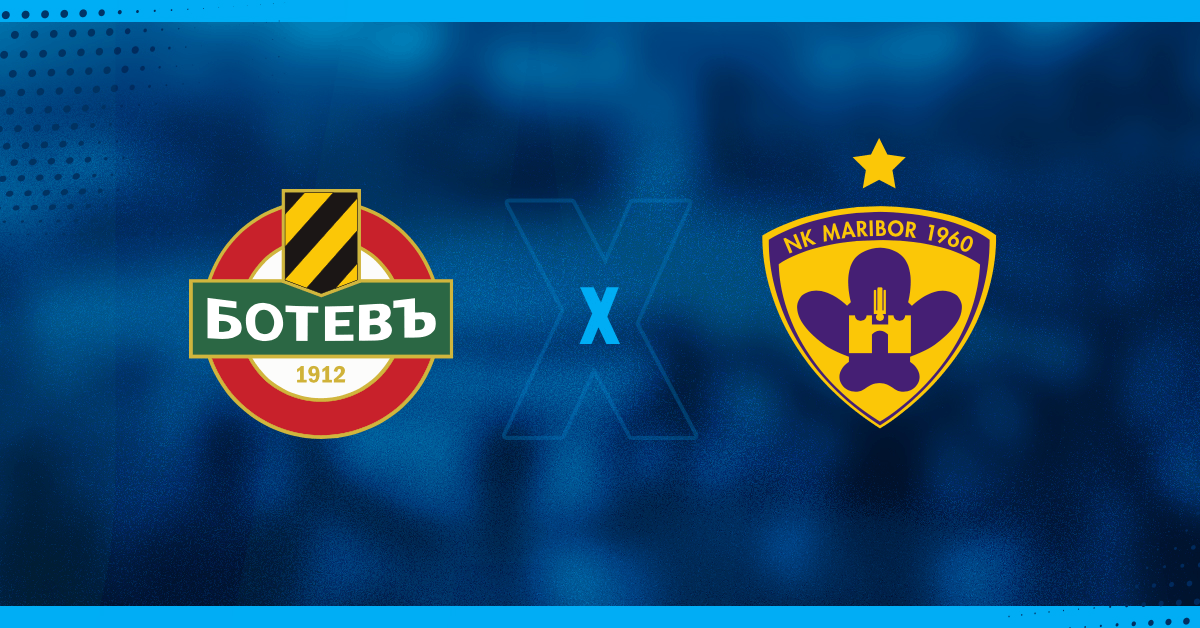 Escudos de Botev (Bul) e Maribor (Slo), que se enfrentam pela Liga Europa.