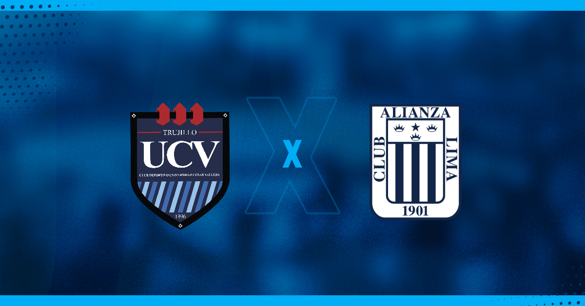 Escudos de César Vallejo e Alianza Lima, que se enfrentam pela Liga 1 Clausura 2024.