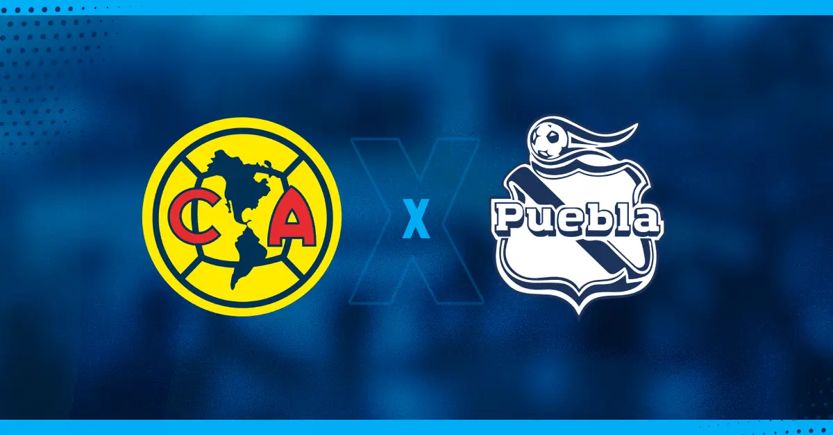 Escudos do Club América e Puebla que jogam pelo Campeonato Venezuelano