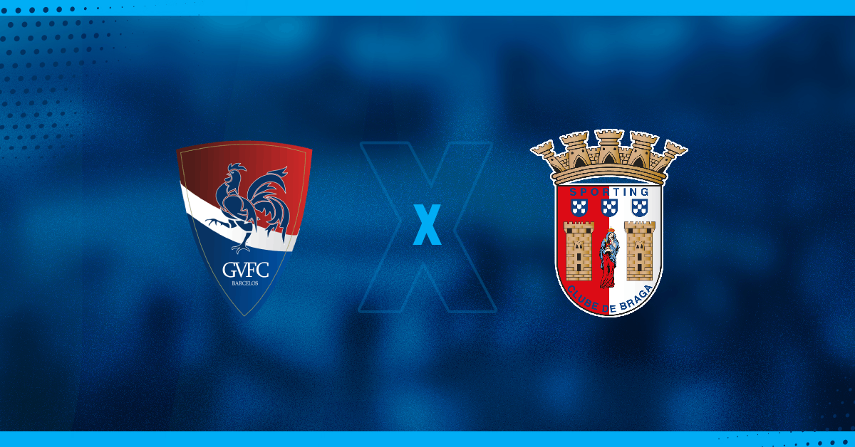 Escudos Gil Vicente x Braga que jogam pelo Campeonato Português.