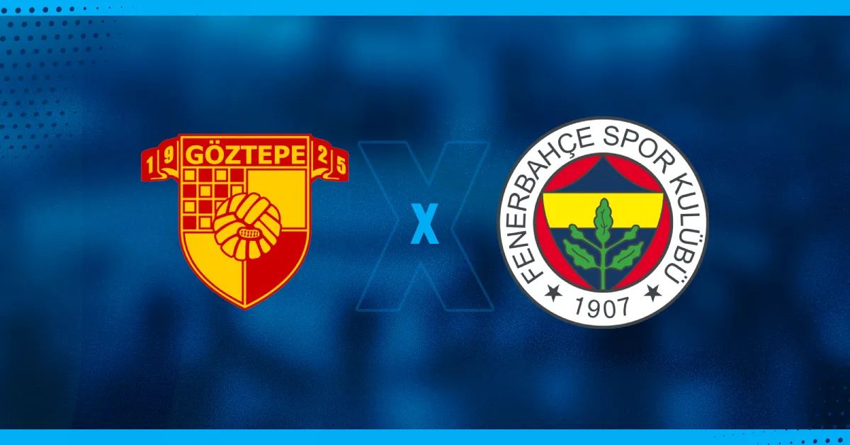 Escudos do Goztepe e Fenerbahce que jogam pela Super Lig 2024.