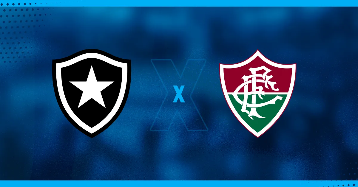 Escudos de Botafogo e Fluminense, que se enfrentam pelo Brasileirão.