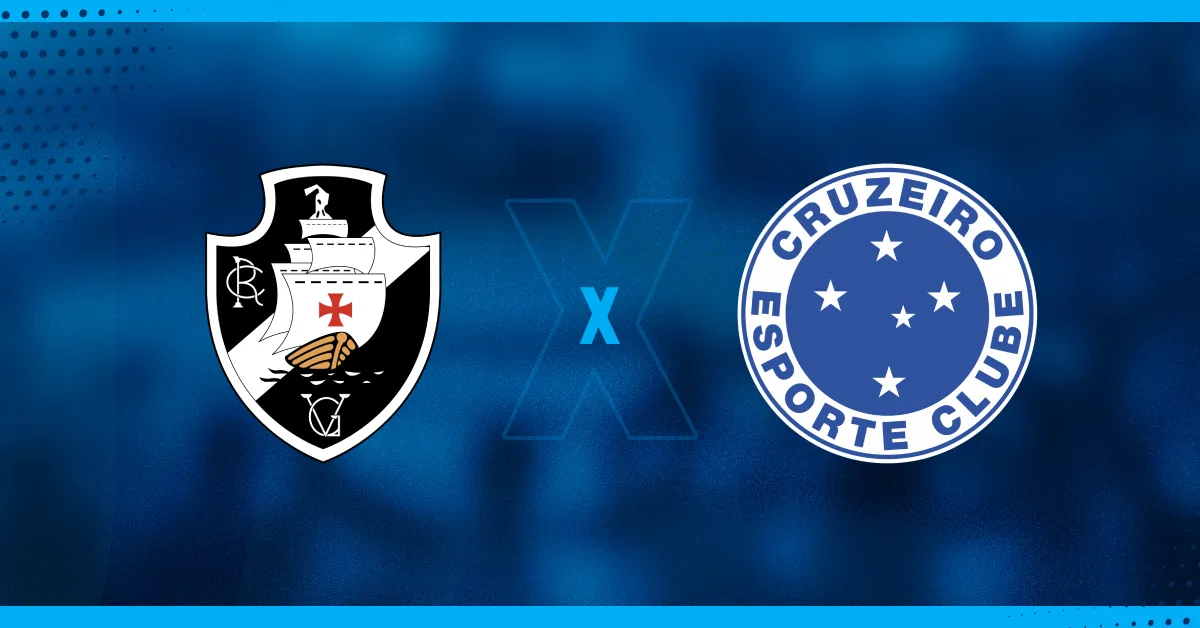 Escudos de Vasco e Cruzeiro, que se enfrentam pela Série A.