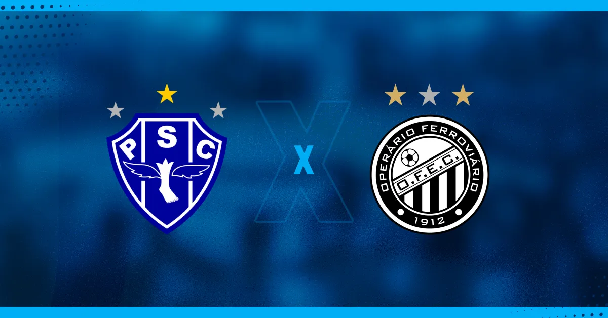 Escudos de Paysandu e Operário, que se enfrentam pela Série B.