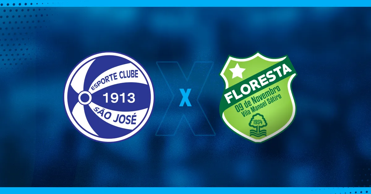 Escudos de São José e Floresta, que se enfrentam pela Série C.