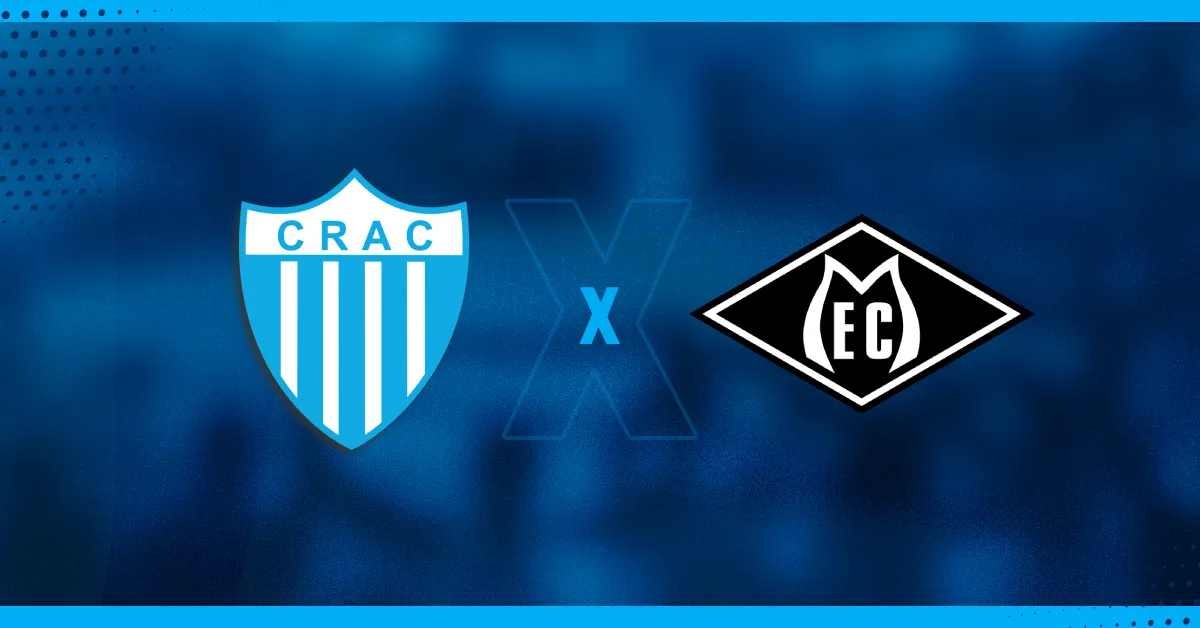 Escudos de CRAC e Mixto, que se enfrentam pela Série D.