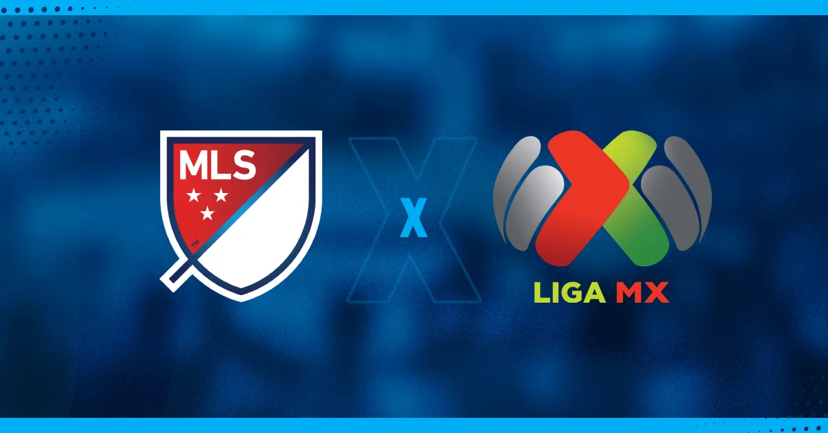 Escudos da MLS e da Liga MX, que se enfrentam pelo jogo All-Stars.