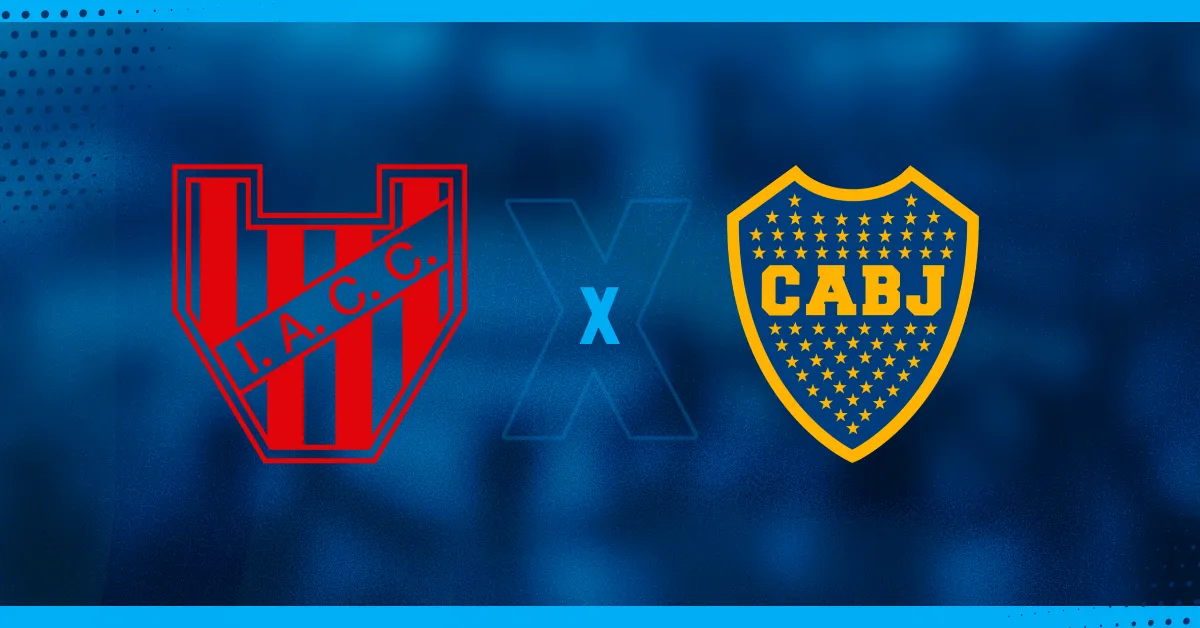 Escudos de Instituto e Boca Juniors, que se enfrentam pelo Campeonato Argentino.