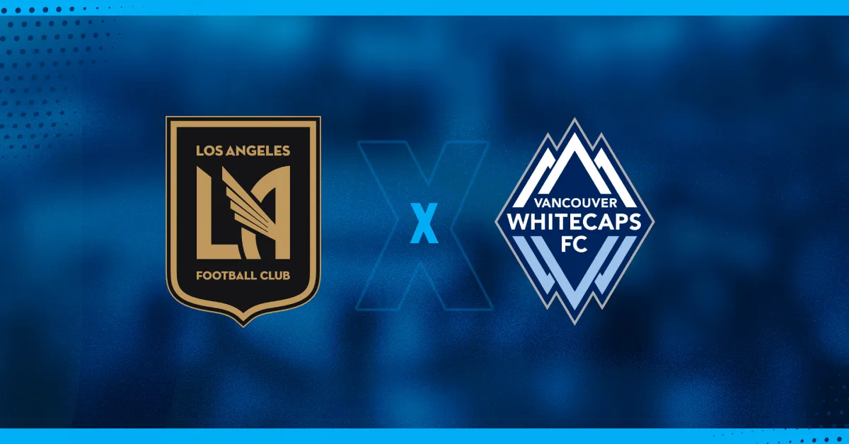 Escudos de Los Angeles e Vancouver Whitecaps, que se enfrentam pela Leagues Cup.