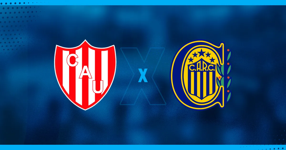 Escudos de Unión Santa Fe e Rosario Central, que se enfrentam pelo Campeonato Argentino.