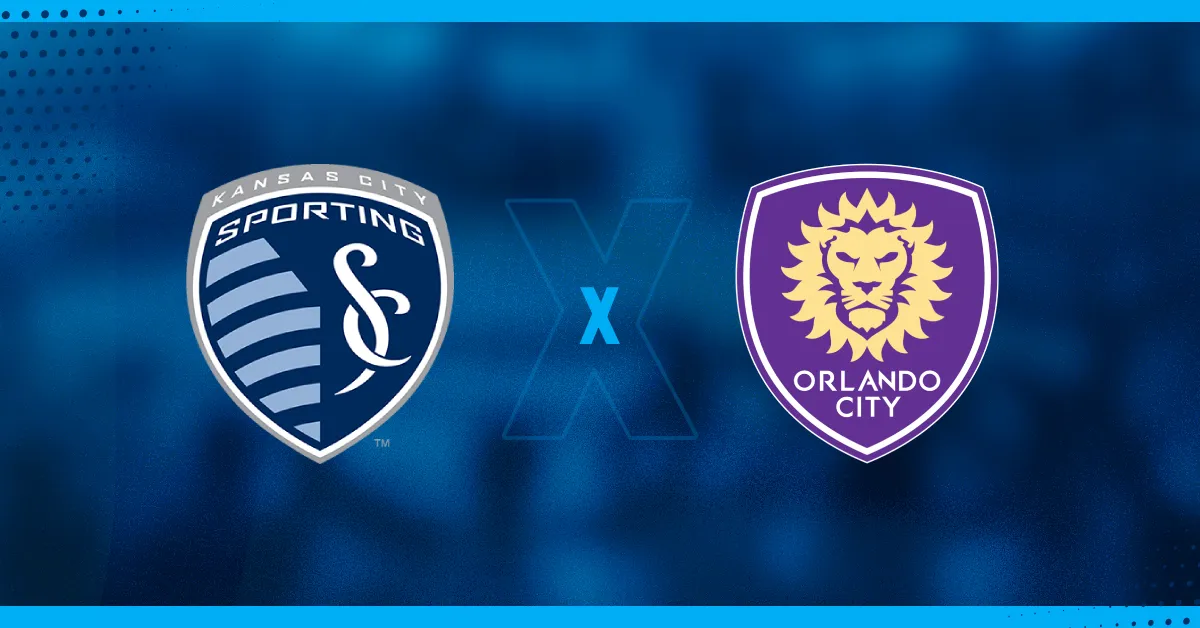 Escudos de Kansas City e Orlando City, que se enfrentam pela MLS.