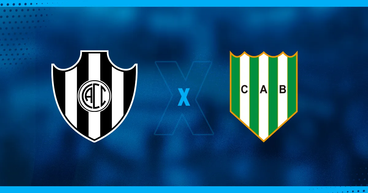 Escudos de Central Córdoba e Banfield, que se enfrentam pelo Campeonato Argentino.