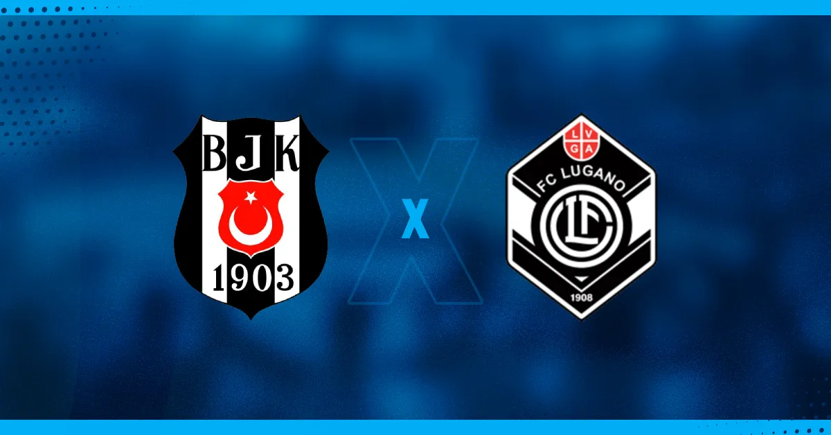 Escudos de Besiktas e Lugano, que se enfrentam pela Europa League.