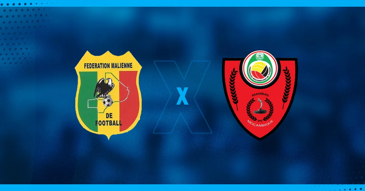 Escudos de Mali e Moçambique, que se enfrentam pelas Eliminatórias da Copa Africana das Nações.