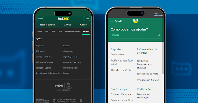 imagem mockup central de ajuda bet365