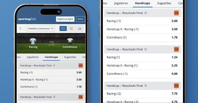 imagem mockup mercado handicap resultado final sportingbet