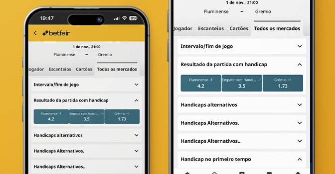 imagem mockup mercado resultado da partida com handicap betfair