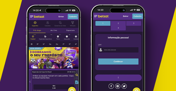 mockup mobile cadastro betsat