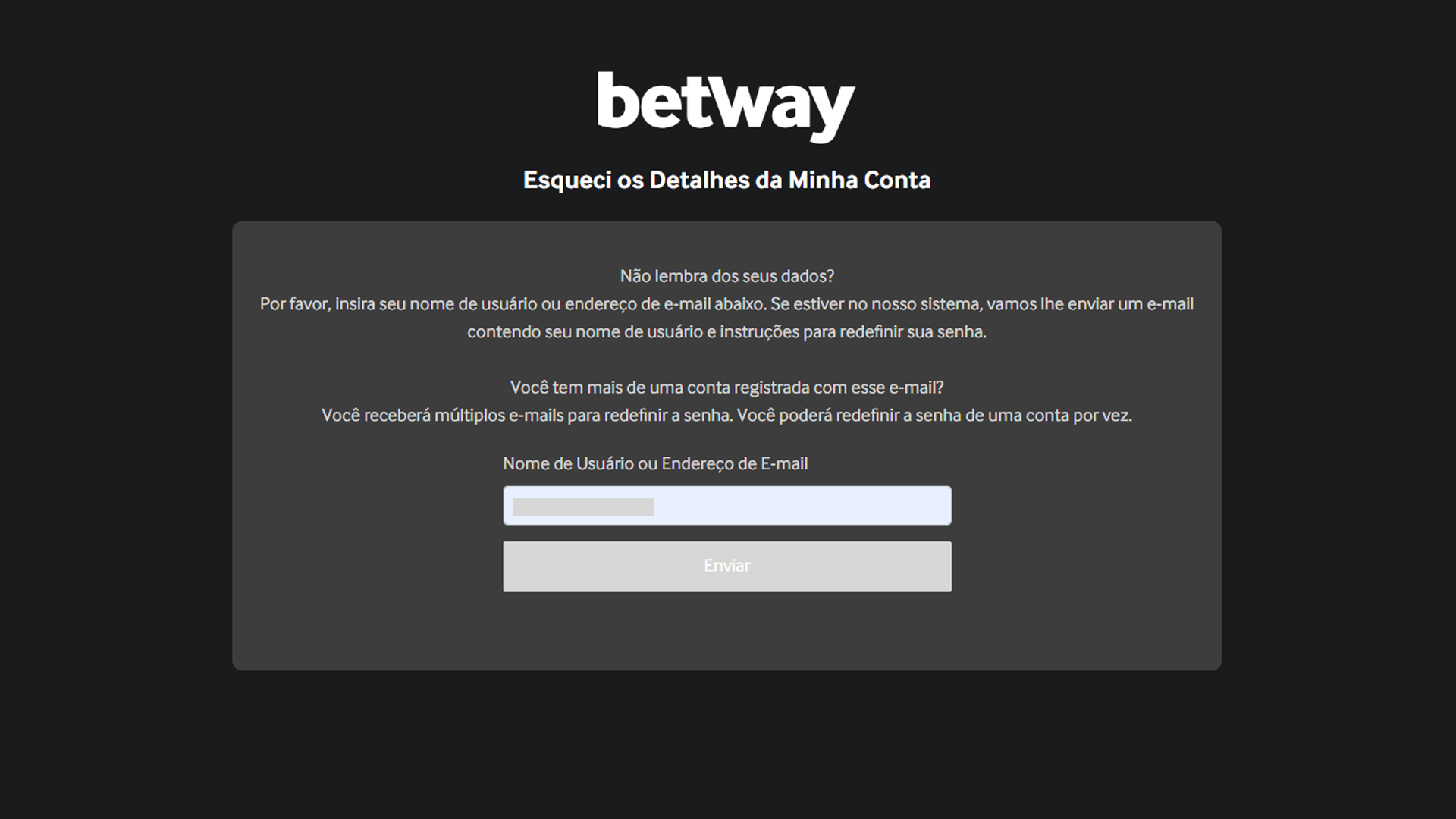 screenshot alterar dados de cadastro betway