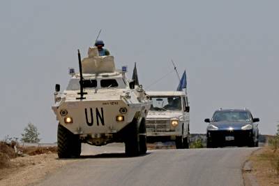 Veículos Unifil em missão no sul do Líbano 